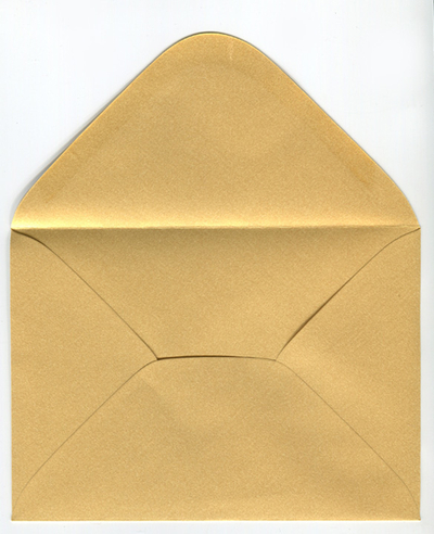 Perlenumschlag  hellgolden C6