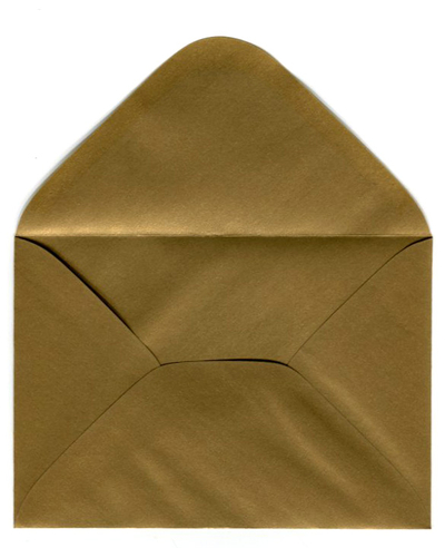Perlenumschlag golden C6