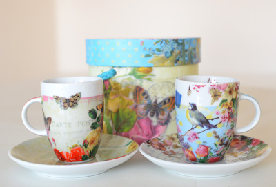 Set aus zwei Espressotassen - Vintage