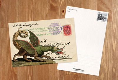 Collage mit Drachen