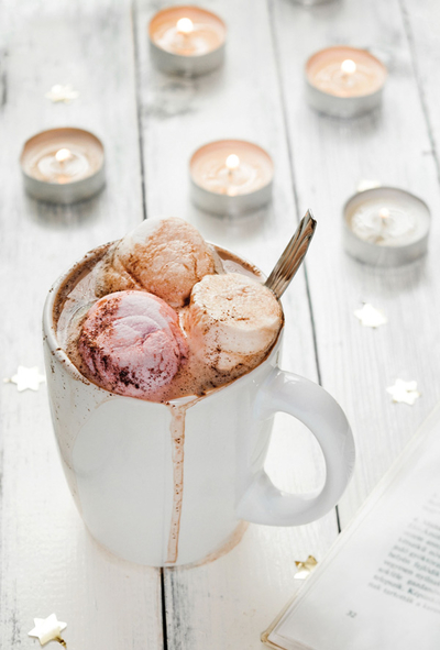 Heiße Schokolade mit Marshmallows