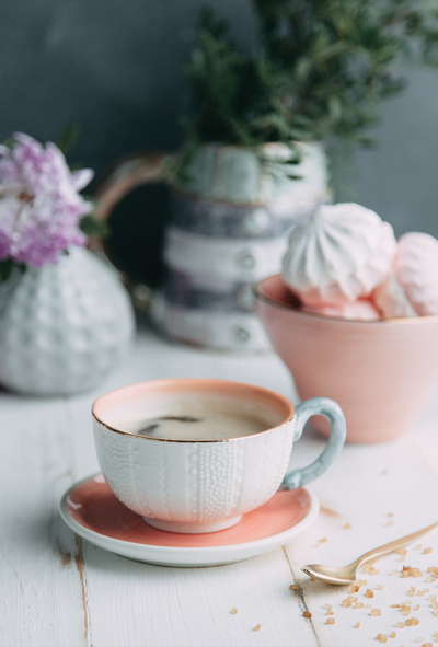 Kaffee und Marshmallows