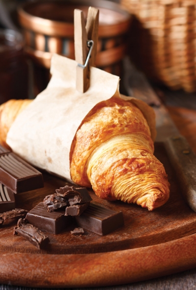 Croissant mit Schokolade
