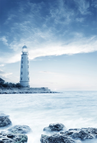Blauer Leuchtturm