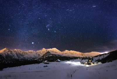 Dolina Gąsienicowa bei Nacht