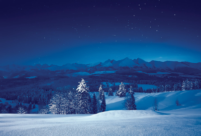 winterliche Sternennacht 