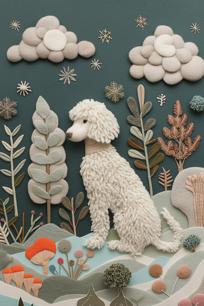 Biały piesek - lagotto