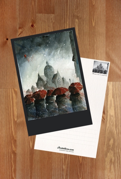 Grzegorz Chudy - Rote Schirme und Synagoge