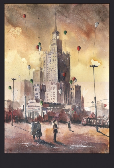Grzegorz Chudy - Der Kulturpalast mit Luftballons