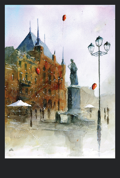 Grzegorz Chudy - Aquarell von Toruń