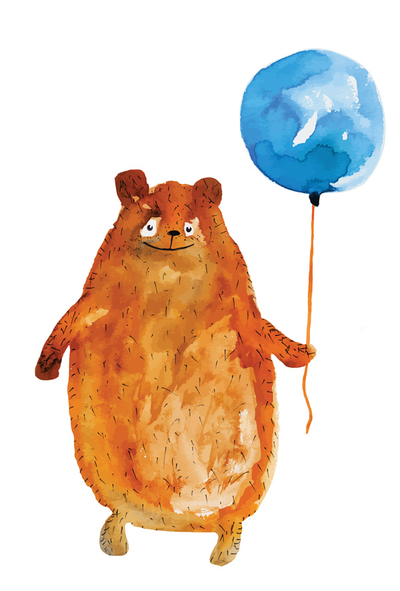 Teddybär mit Luftballon