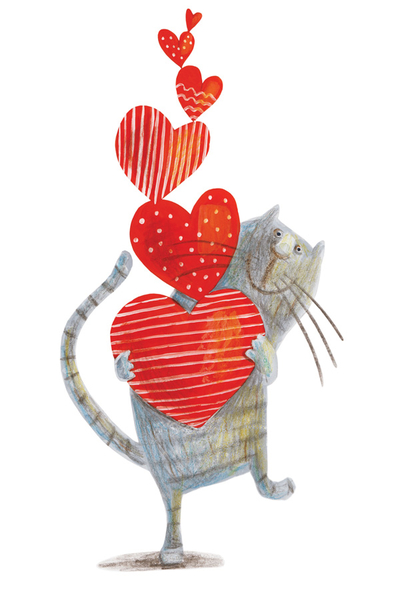 Herzförmige Katze