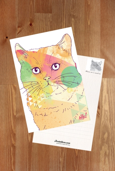 Terakoty - Farbige Katze