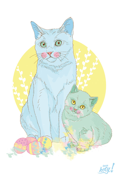 Terakoty - Ostern Katze