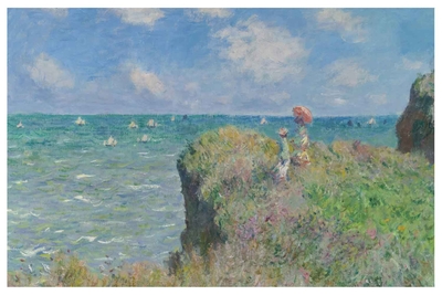 Claude Monet, Spaziergang auf der Klippe in Pourville
