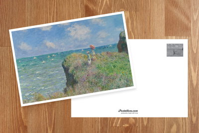Claude Monet, Spaziergang auf der Klippe in Pourville