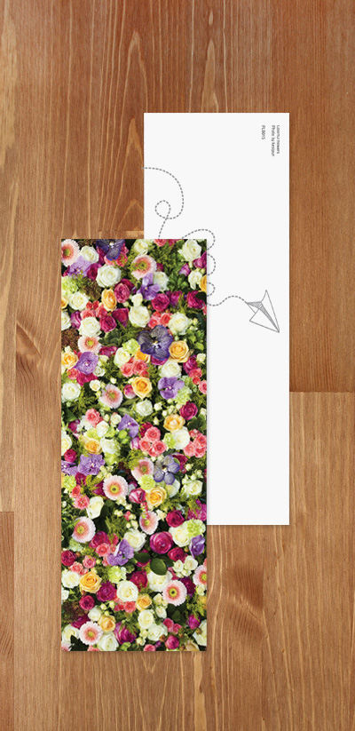 Lesezeichen - Bunte Blumen