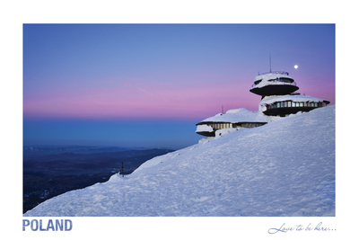 Poland - Love to be here... - Das Wetterobservatorium auf der Schneekoppe & der Mond