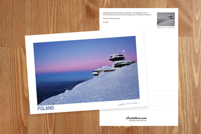 Poland - Love to be here... - Das Wetterobservatorium auf der Schneekoppe & der Mond