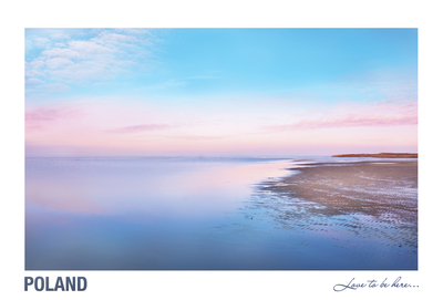 Poland - Love to be here... - Rosa Sonnenuntergang über der Ostsee