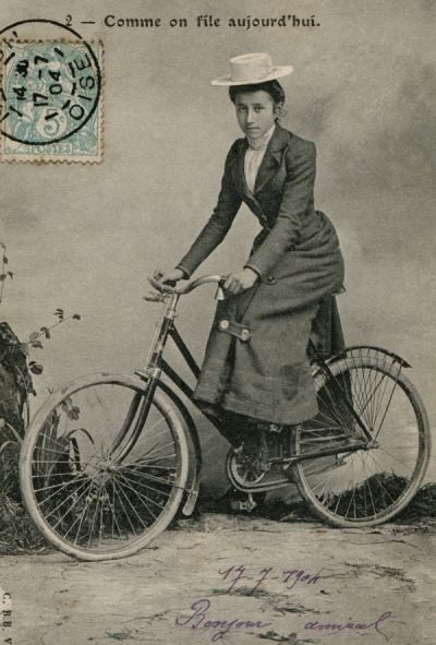 Retro- Fahrradfahrer