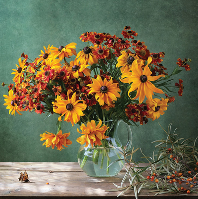 Blumen und Schmetterling