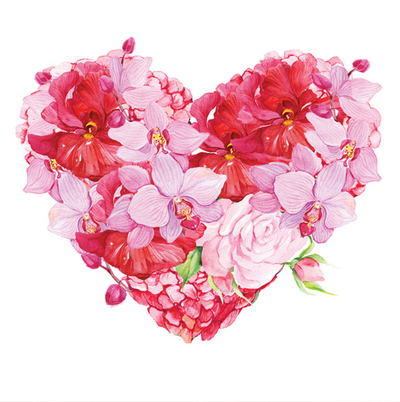Herz aus Blumen