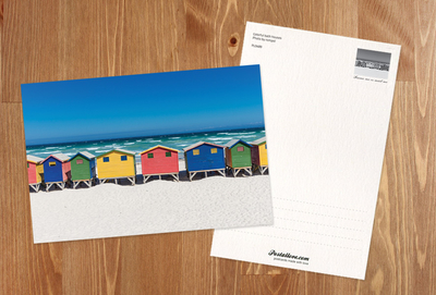 Bunte Häuser am Strand