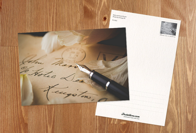 Alte Postkarten und Stift