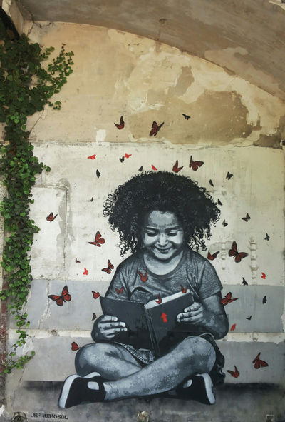 Straßenkunst Mädchen
