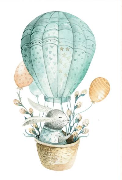 Osterhase im Luftballon