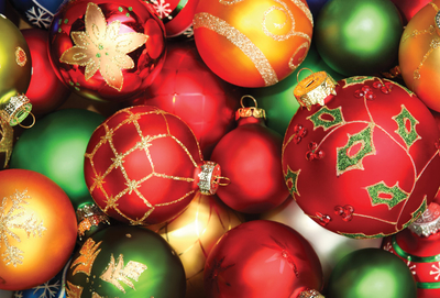 Bunte Christbaumkugeln 