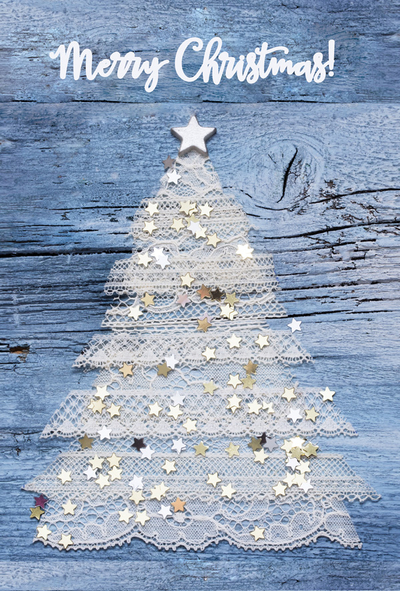 Weihnachtsbaum aus Spitze