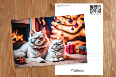 Katzen unter dem Weihnachtsbaum