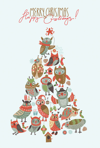 Eulen-Weihnachtsbaum