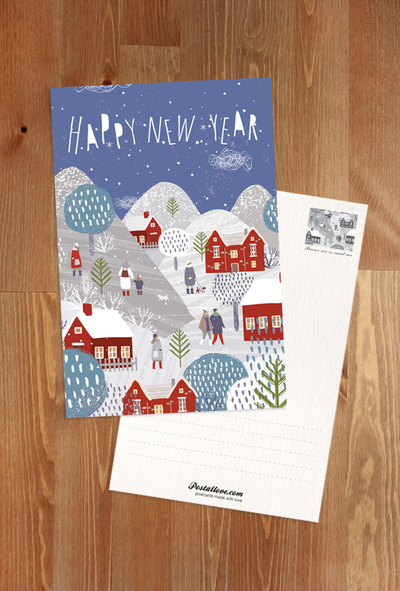 Frohes neues Jahr - Winterlandschaft