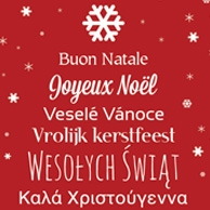 Frohe Weihnachten - typografischer Weihnachtsbaum