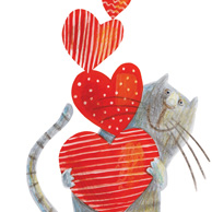 Herzförmige Katze