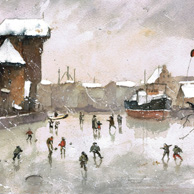 Grzegorz Chudy - Winter auf der Motława