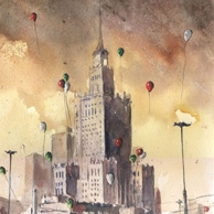 Grzegorz Chudy - Der Kulturpalast mit Luftballons