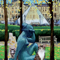 Isy Ochoa - Promenade und Pyramide des Louvre in Paris