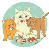 Terakoty - Katze Mama