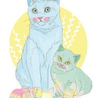 Terakoty - Ostern Katze