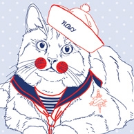 Terakoty - Katze in Jacke