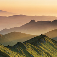 Lesezeichen Berge im Nebel