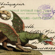 Collage mit Drachen