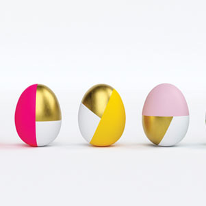 Modernes buntes Osterei