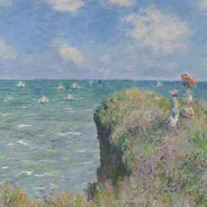 Claude Monet, Spaziergang auf der Klippe in Pourville