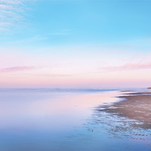 Poland - Love to be here... - Rosa Sonnenuntergang über der Ostsee