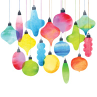 Bunte Christbaumkugeln 